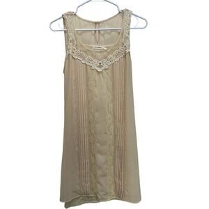 Anthropologie Blu Pepper Ivory Lace Tank Dress Women’s Size L